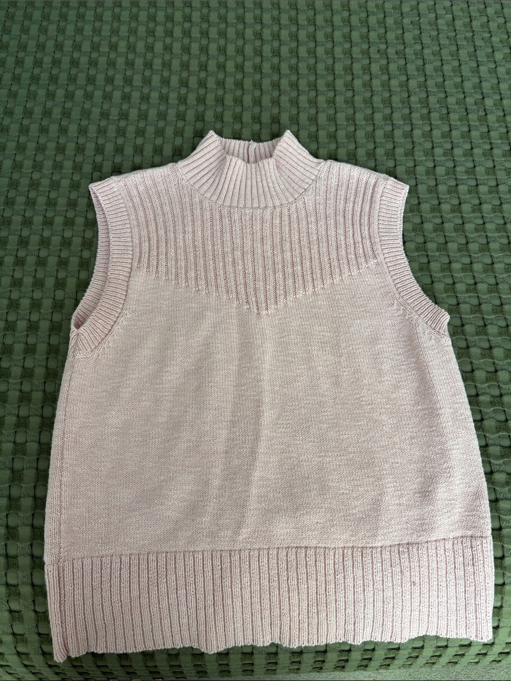 Sanctuary Sleeveless Knit Mock Neck Sweater in Light Pink